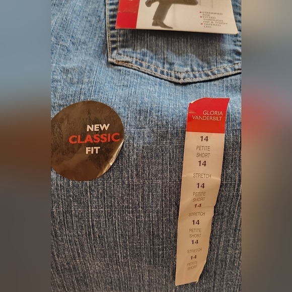 Gloria Vanderbilt Amanda Women's Tapered Leg Classic Fit Jeans 14 Short New - Picture 4 of 11